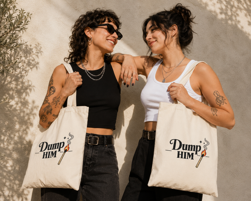 Dump Him Cotton Tote Bag