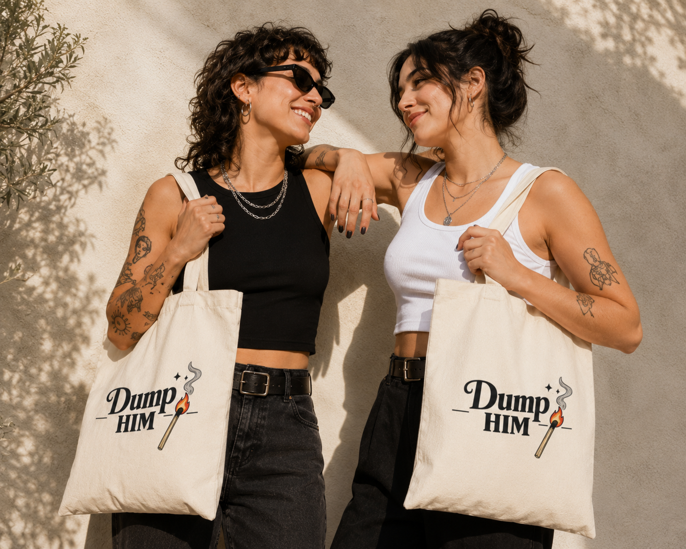 Dump Him Cotton Tote Bag