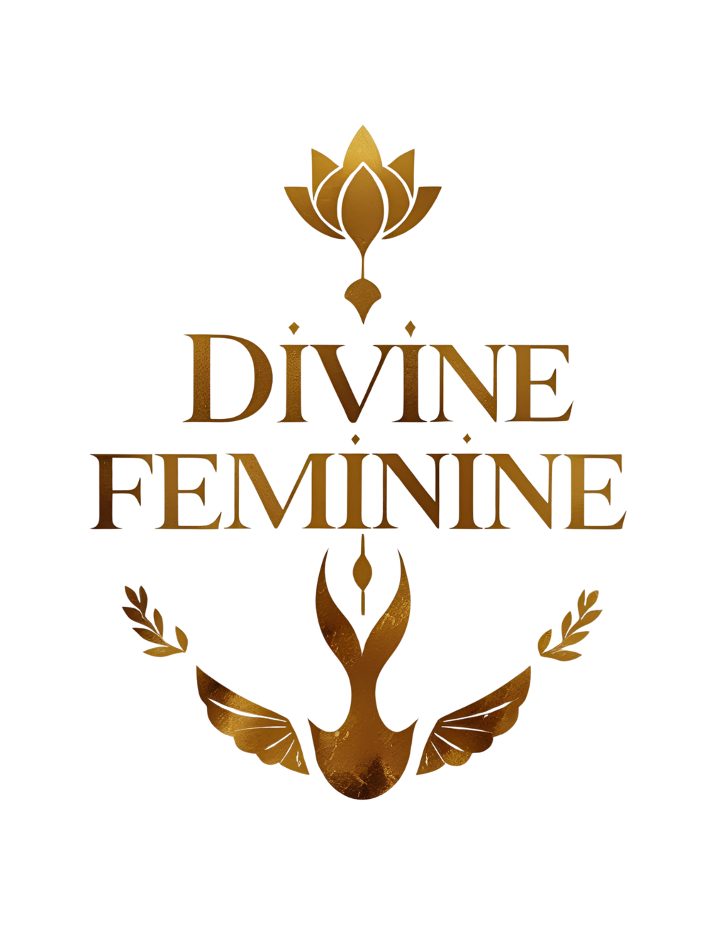 Close-up of Divine Feminine graphic tee with minimalist font