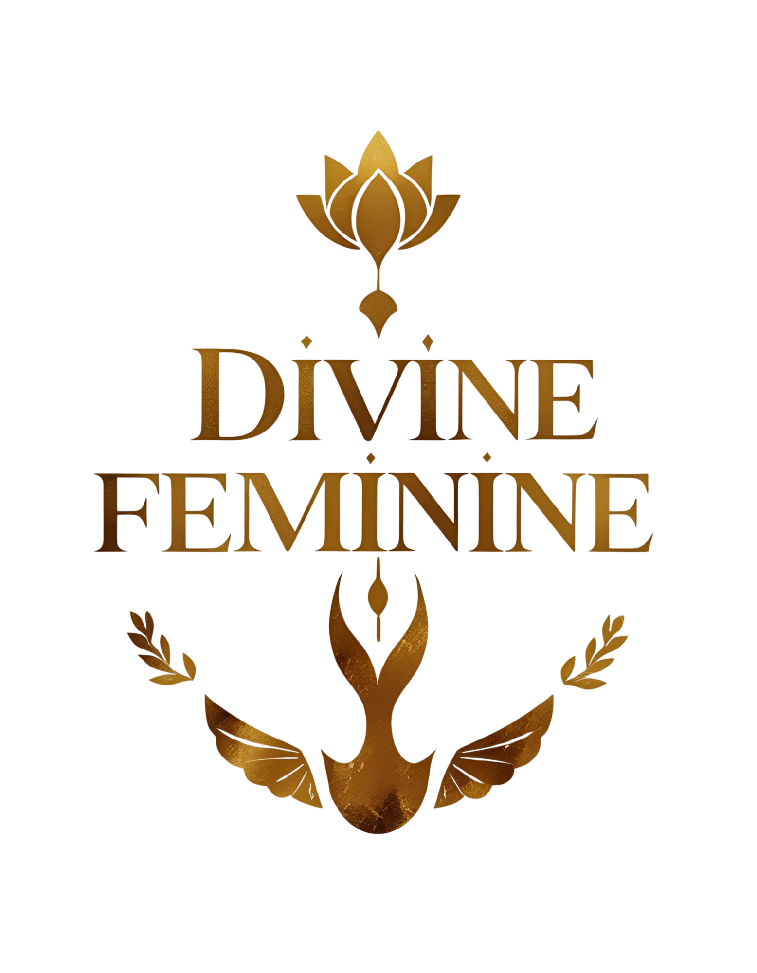 Close-up of Divine Feminine graphic tee with minimalist font