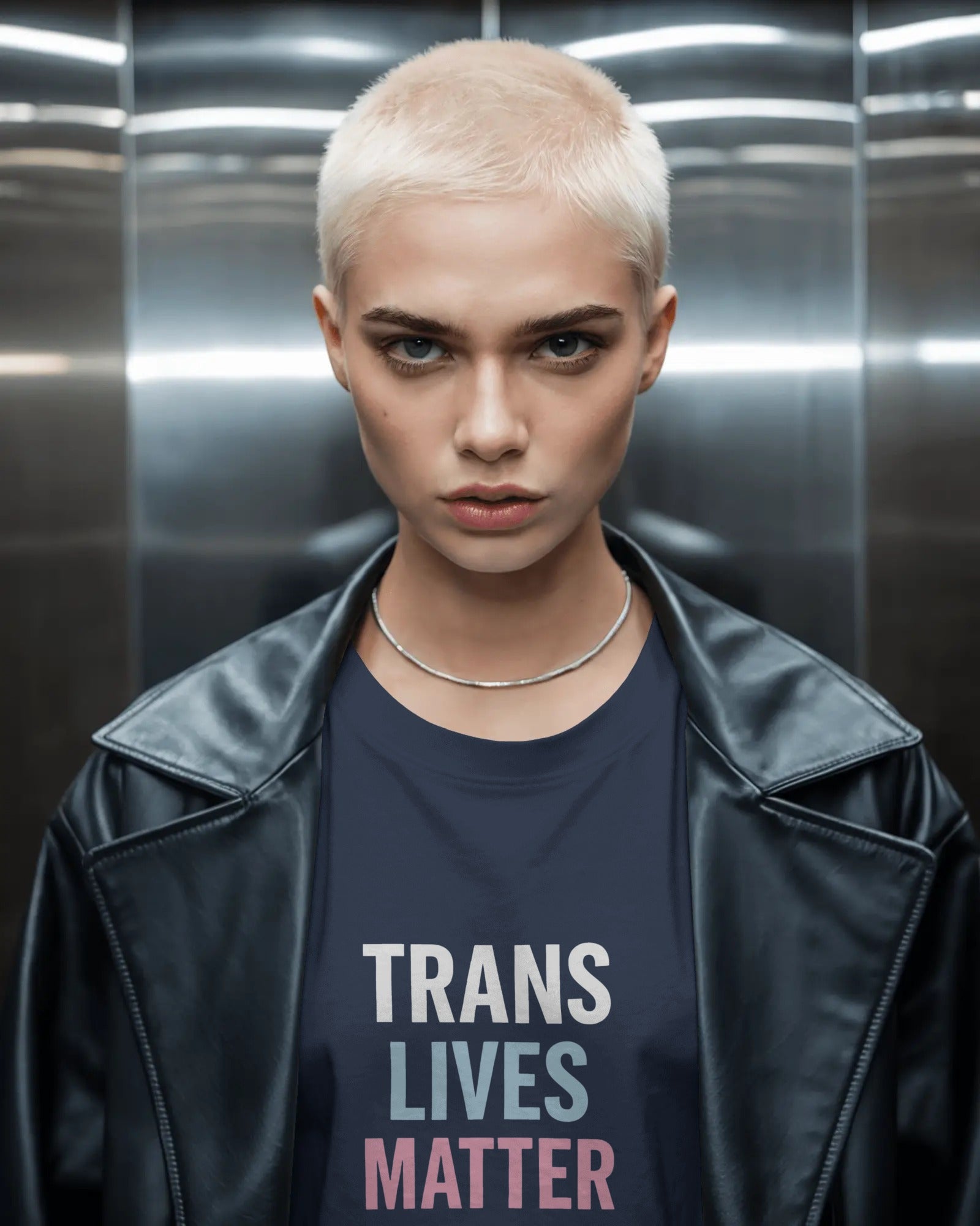 Inclusive pride t-shirt featuring Trans Lives Matter slogan