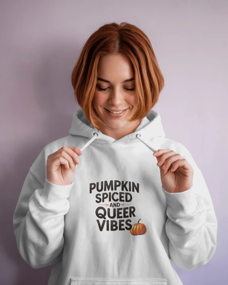 Oversized fall hoodie with LGBTQ+ slogan from Savage Cotton