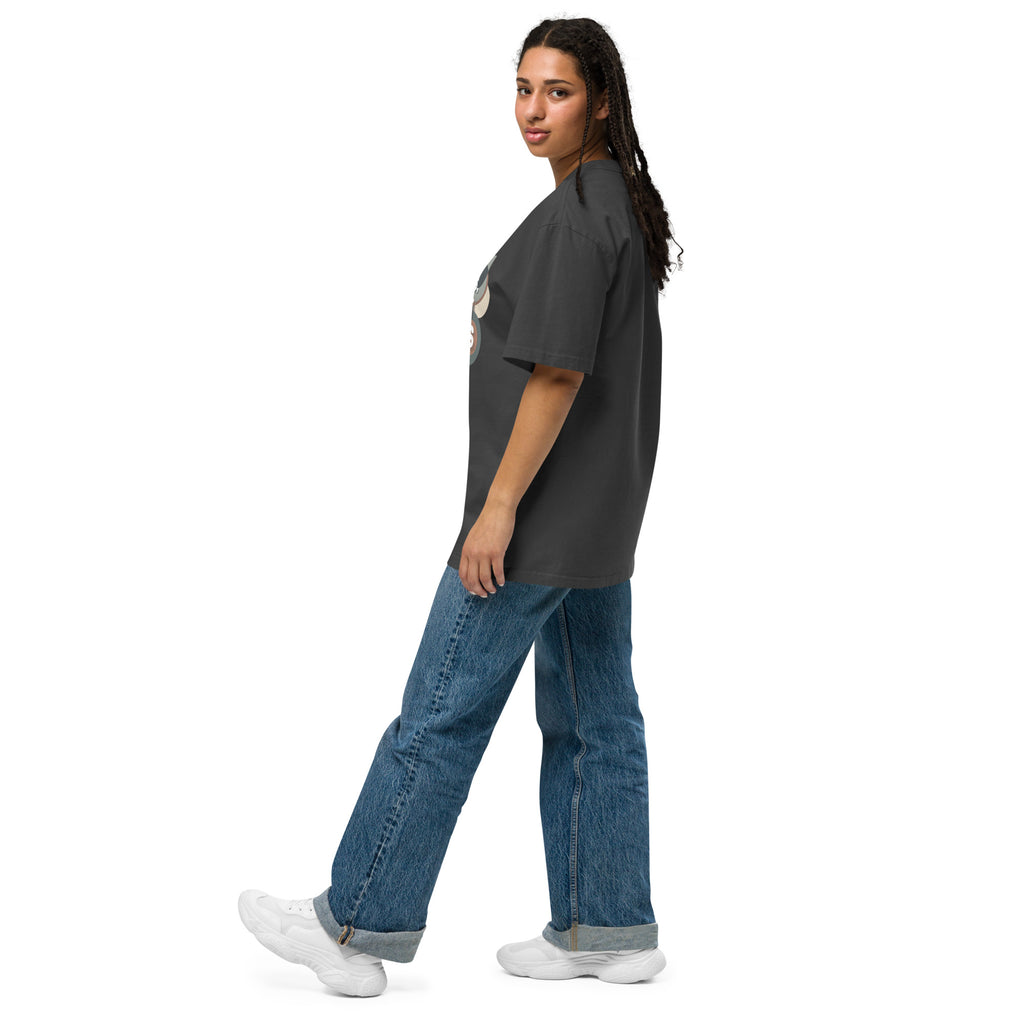 Person wearing a gray t-shirt and blue jeans on a white background