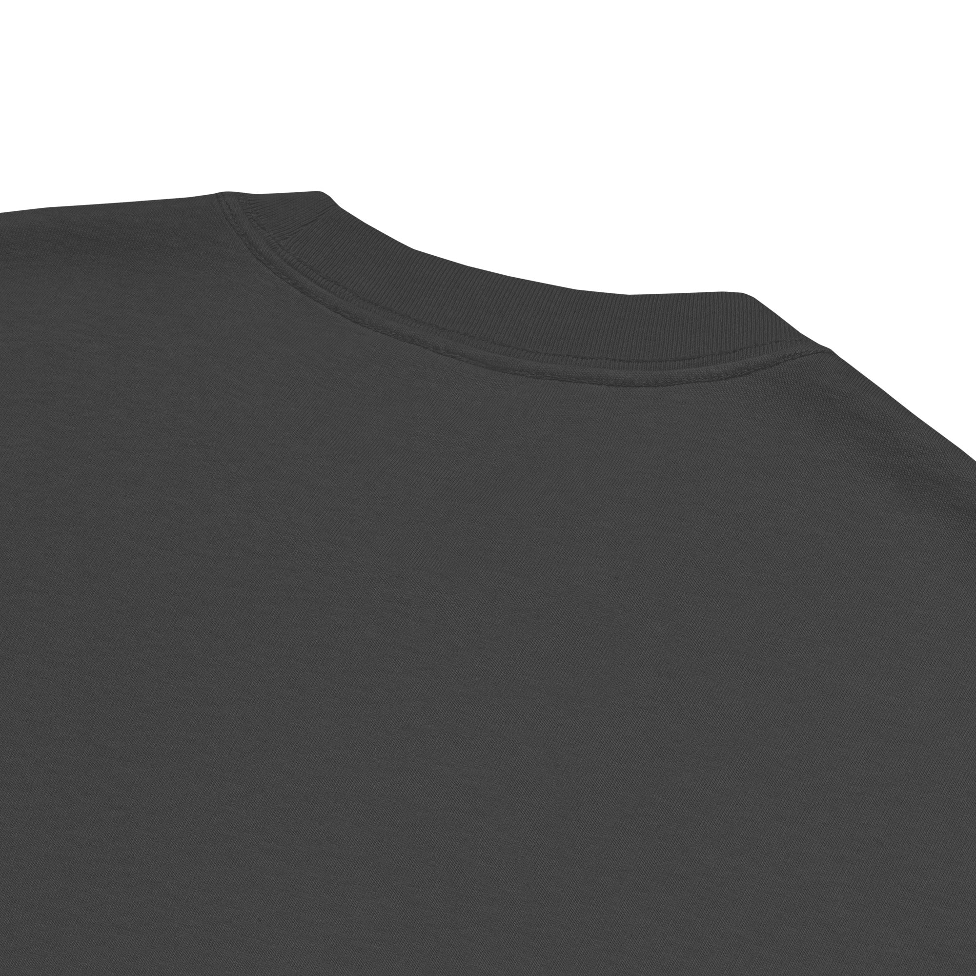 Close-up of a black shirt on a white background