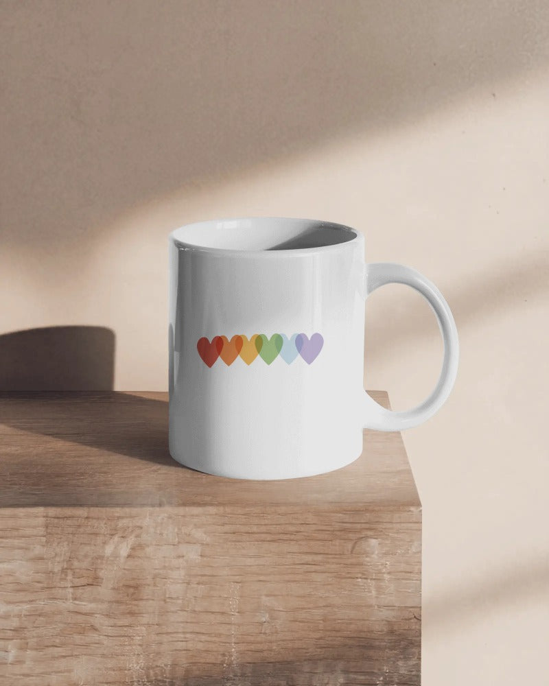 Pride Mug colorful ceramic WLW queer coffee mug