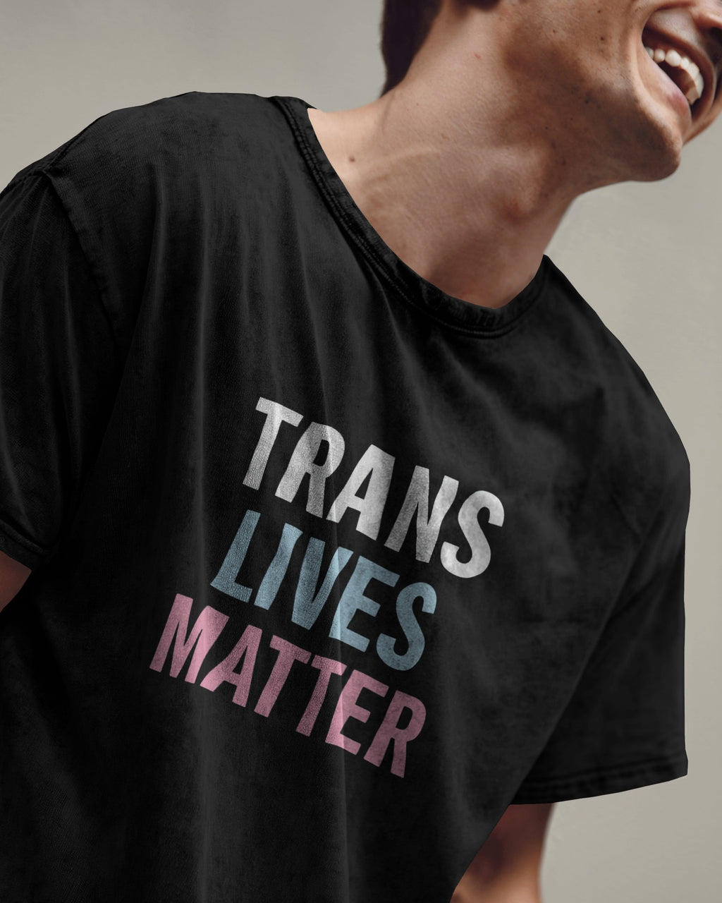 Inclusive pride t-shirt featuring Trans Lives Matter slogan