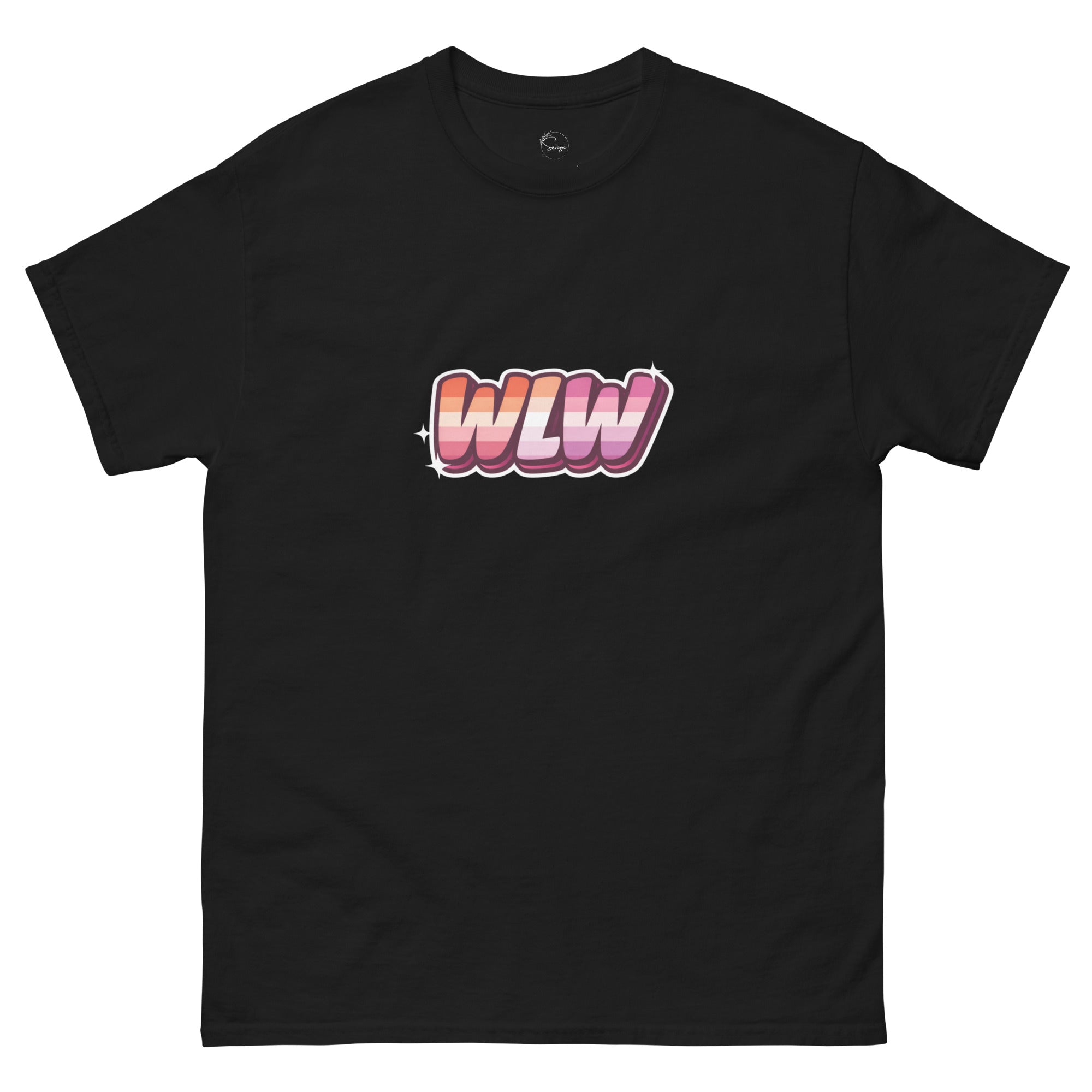 WLW slogan printed on a minimalist unisex t-shirt with simple bold typography