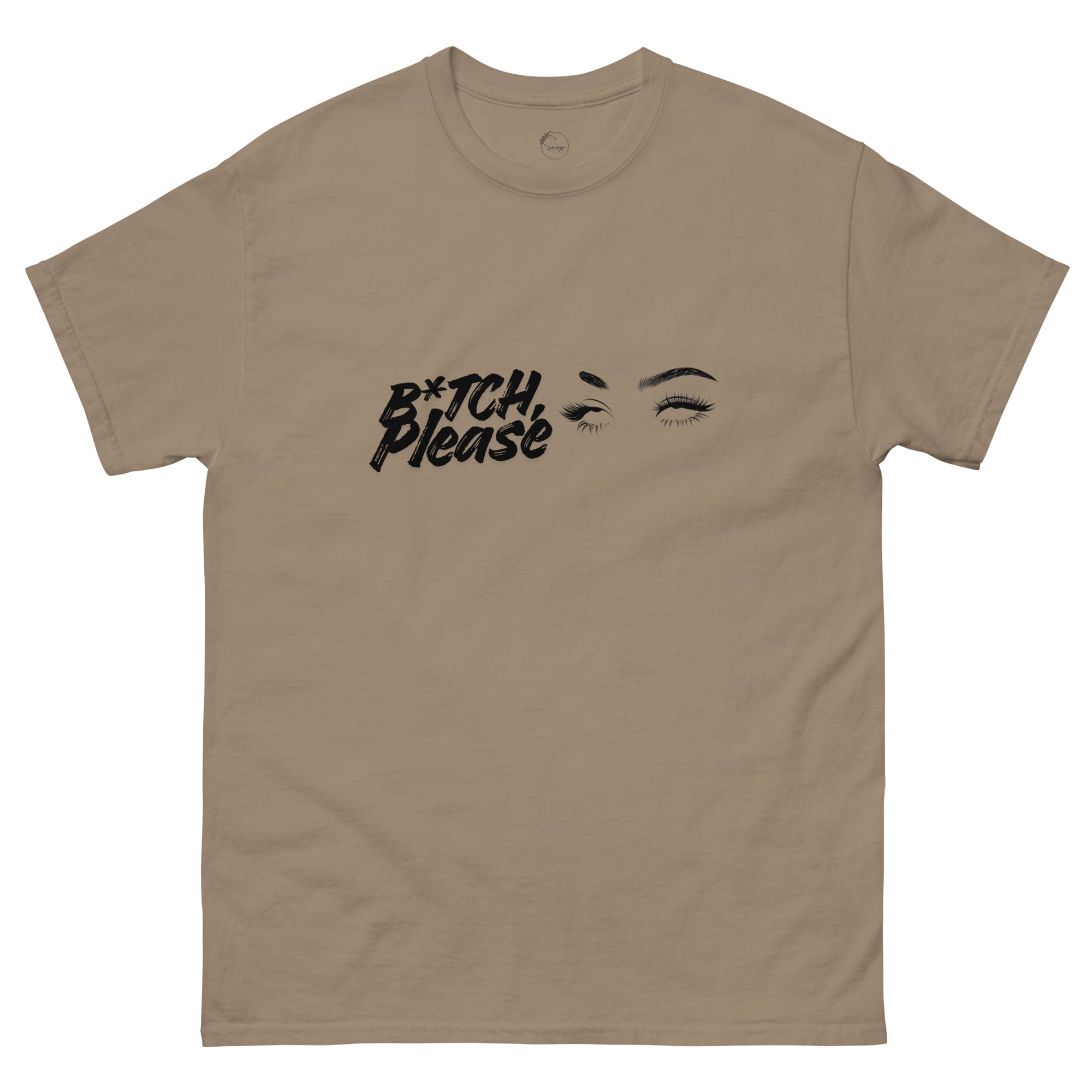 Close-up of B*tch, Please graphic t-shirt styled casually, expressive slogan fashion