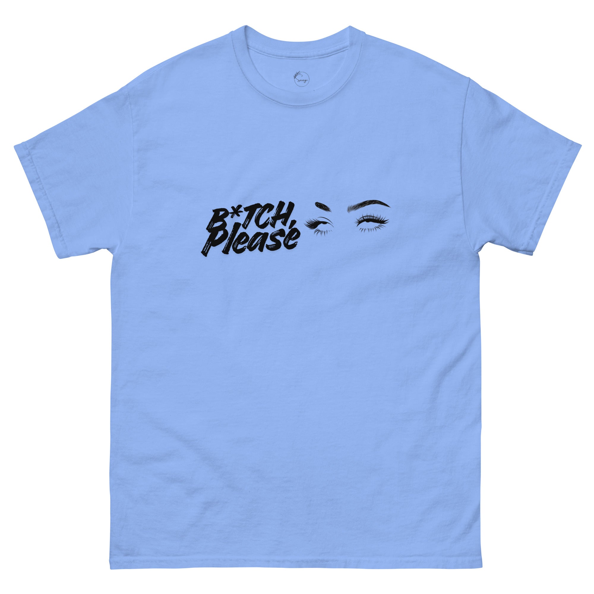 Close-up of B*tch, Please graphic t-shirt styled casually, expressive slogan fashion