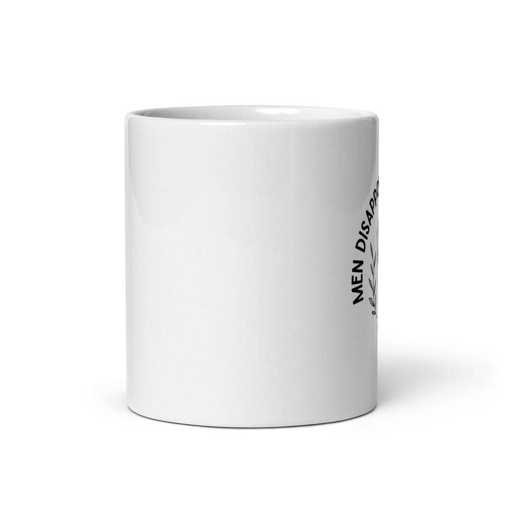 Men disappoint find a lesbian ceramic coffee mug with bold text design