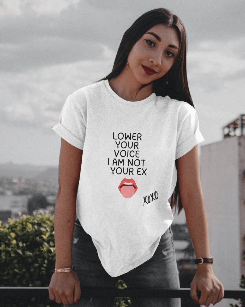 Lower Your Voice Tee unisex WLW queer slogan shirt