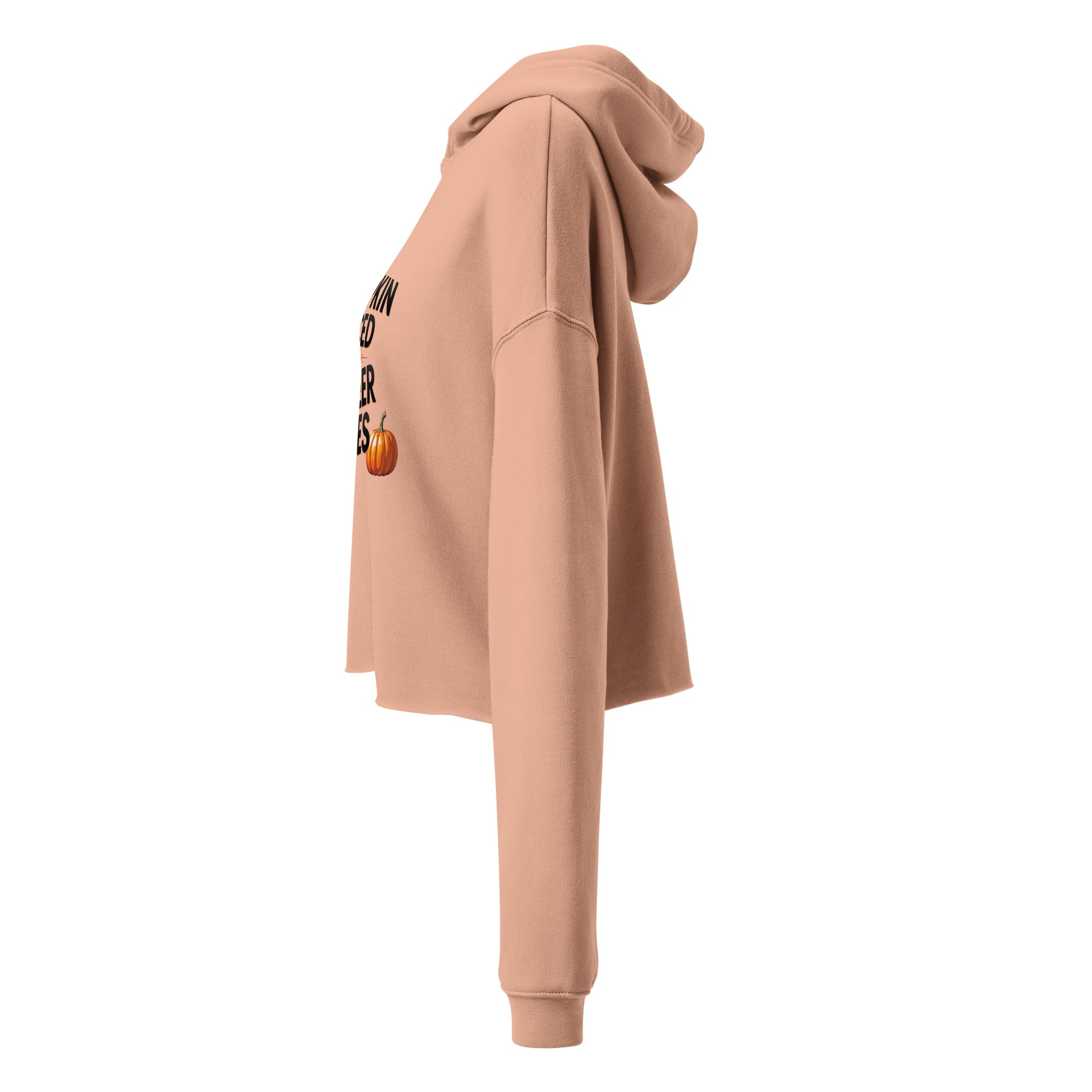 Model wearing Pumpkin Spiced Queer Vibes cropped hoodie