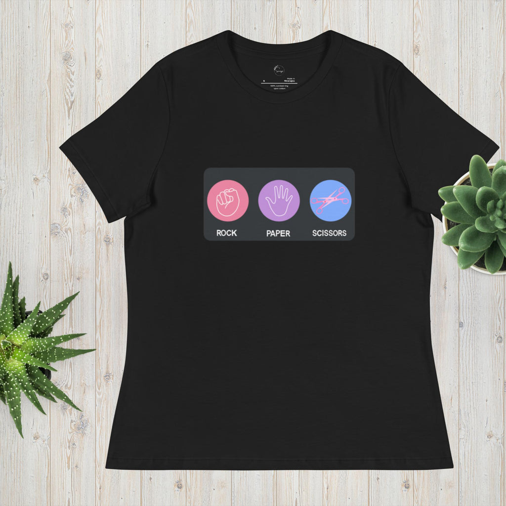 Rock Paper Tee unisex WLW lesbian slogan shirt with queer humor