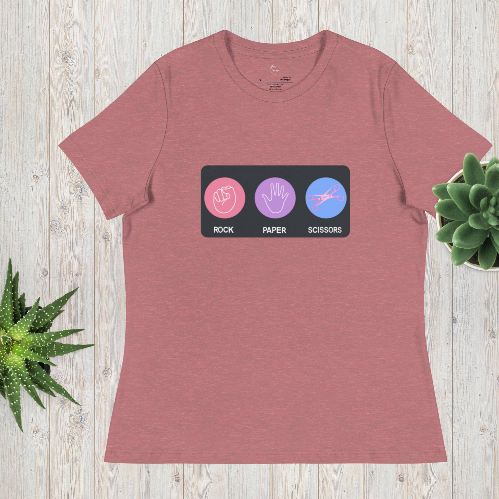Rock Paper Tee unisex WLW lesbian slogan shirt with queer humor
