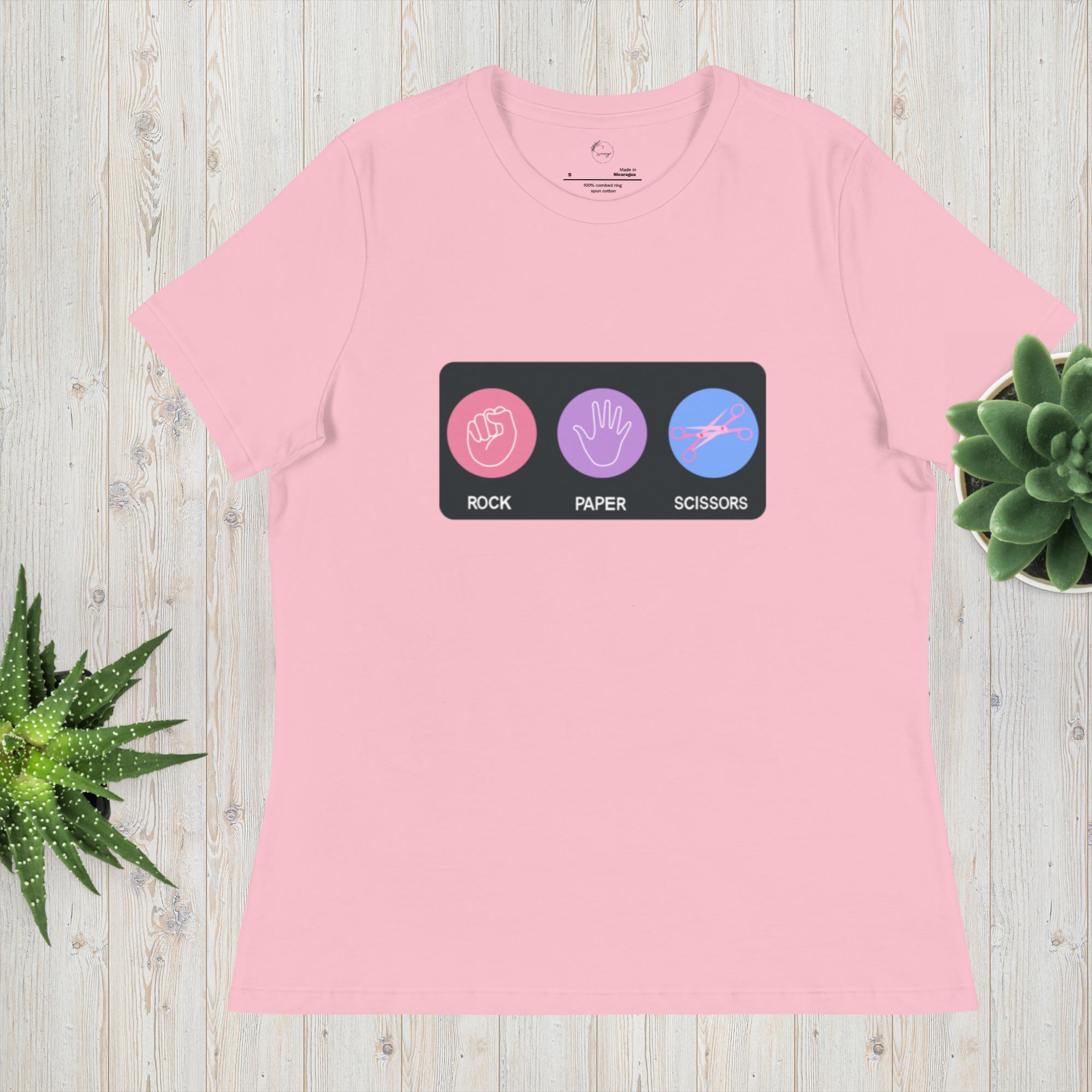 Rock Paper Tee unisex WLW lesbian slogan shirt with queer humor