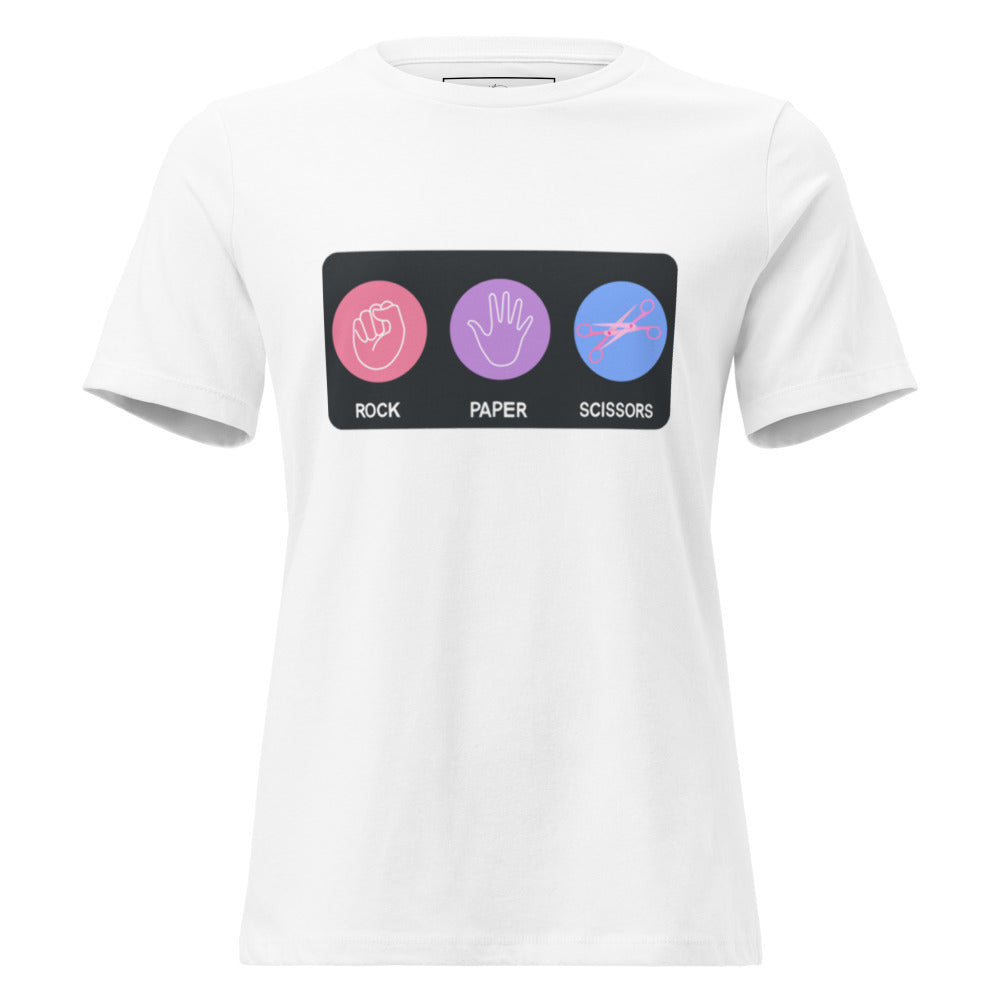 Rock Paper Tee unisex WLW lesbian slogan shirt with queer humor