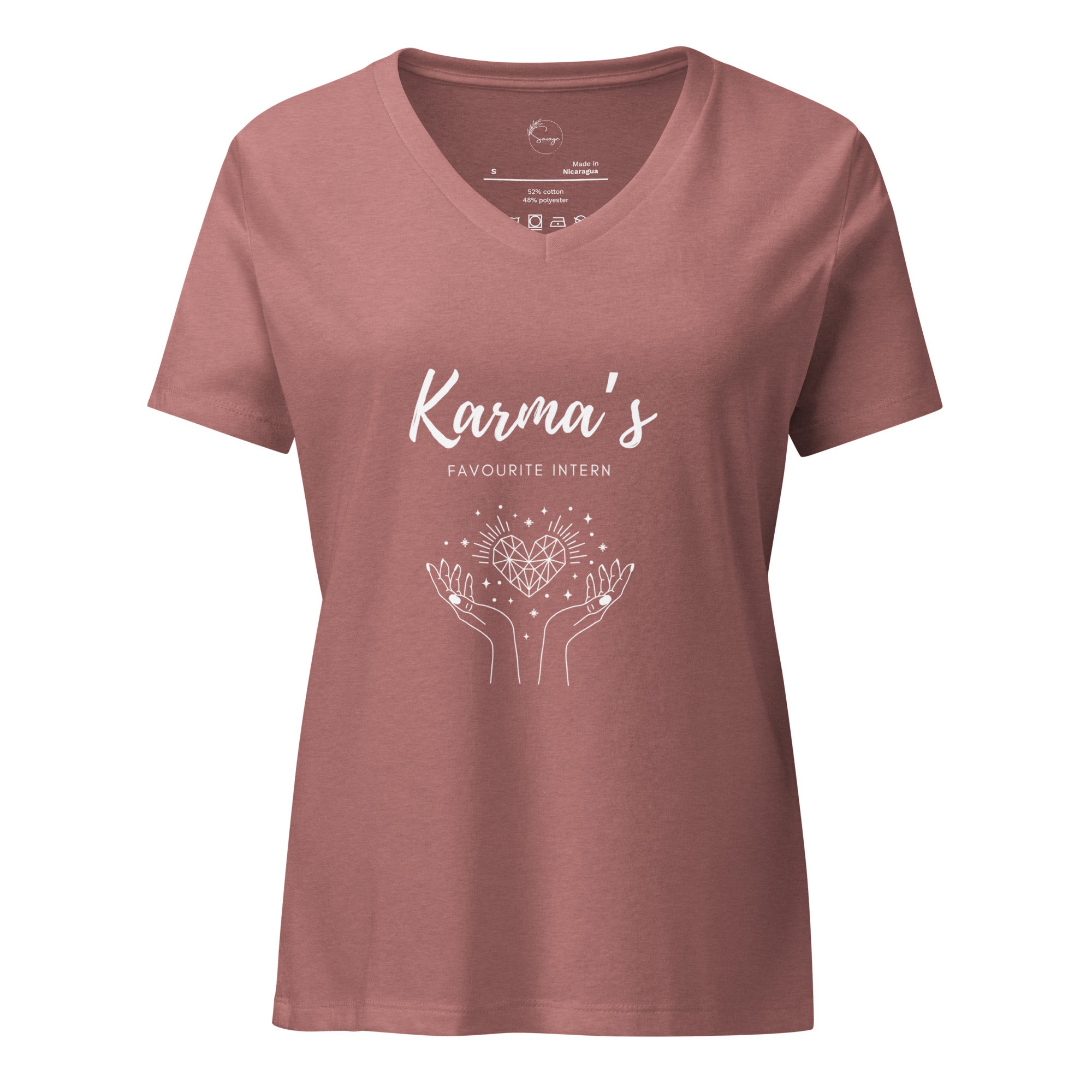 Oversized “Karma’s Favorite Intern” T-shirt in black – Savage Cotton streetwear