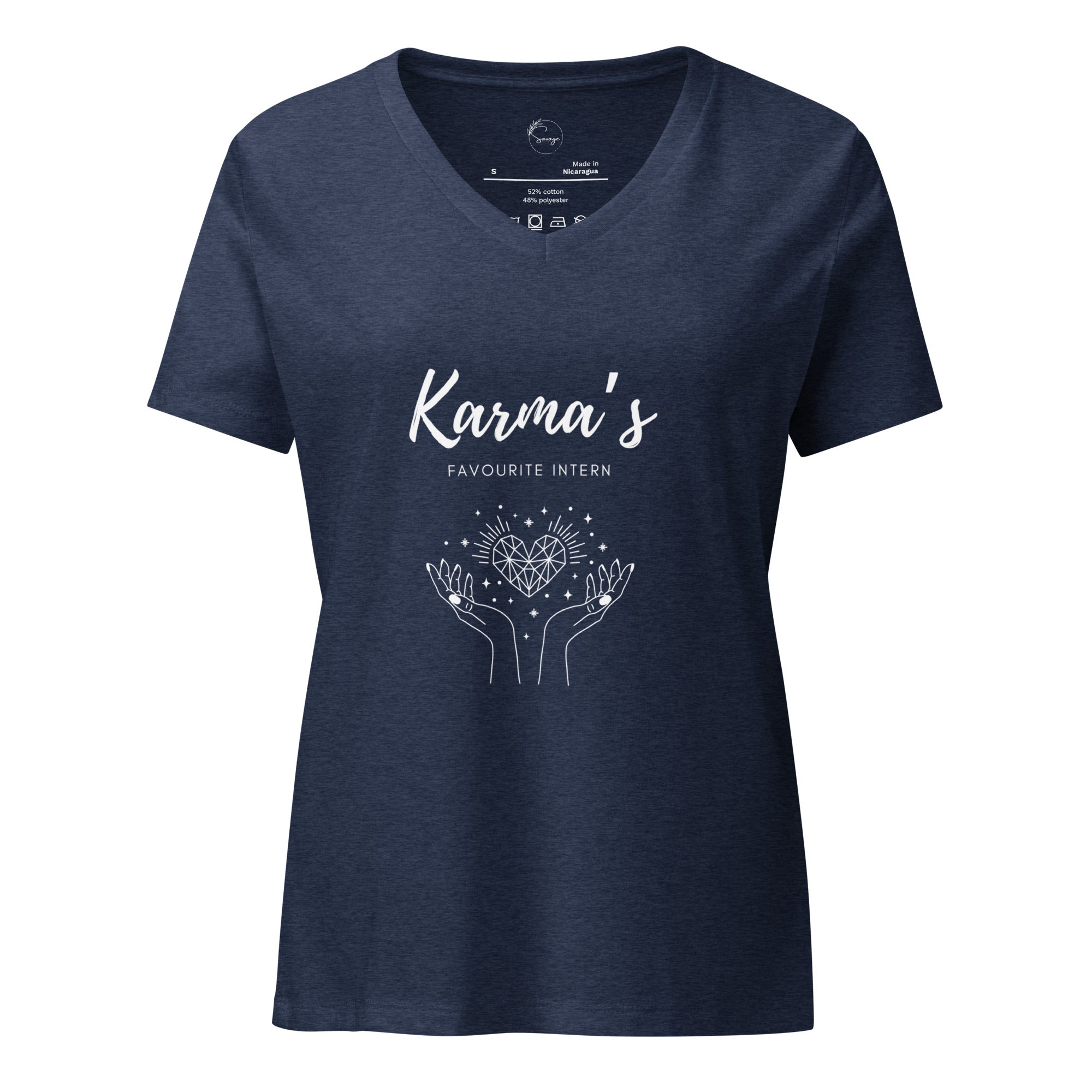 Oversized “Karma’s Favorite Intern” T-shirt in black – Savage Cotton streetwear
